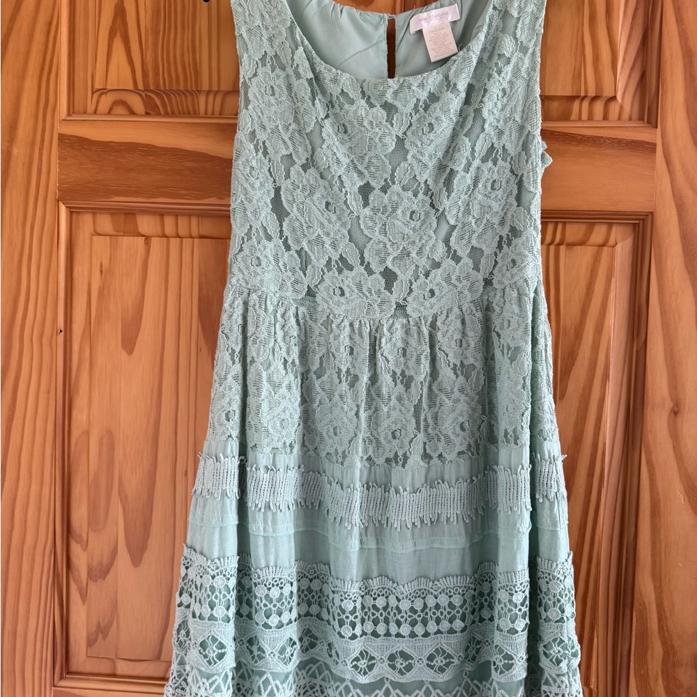 Miss Me Mint Lace Formal Kids Dress